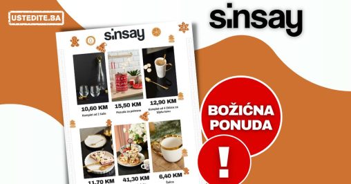 Sinsay BiH BOŽIĆNA PONUDA - decembar 2022