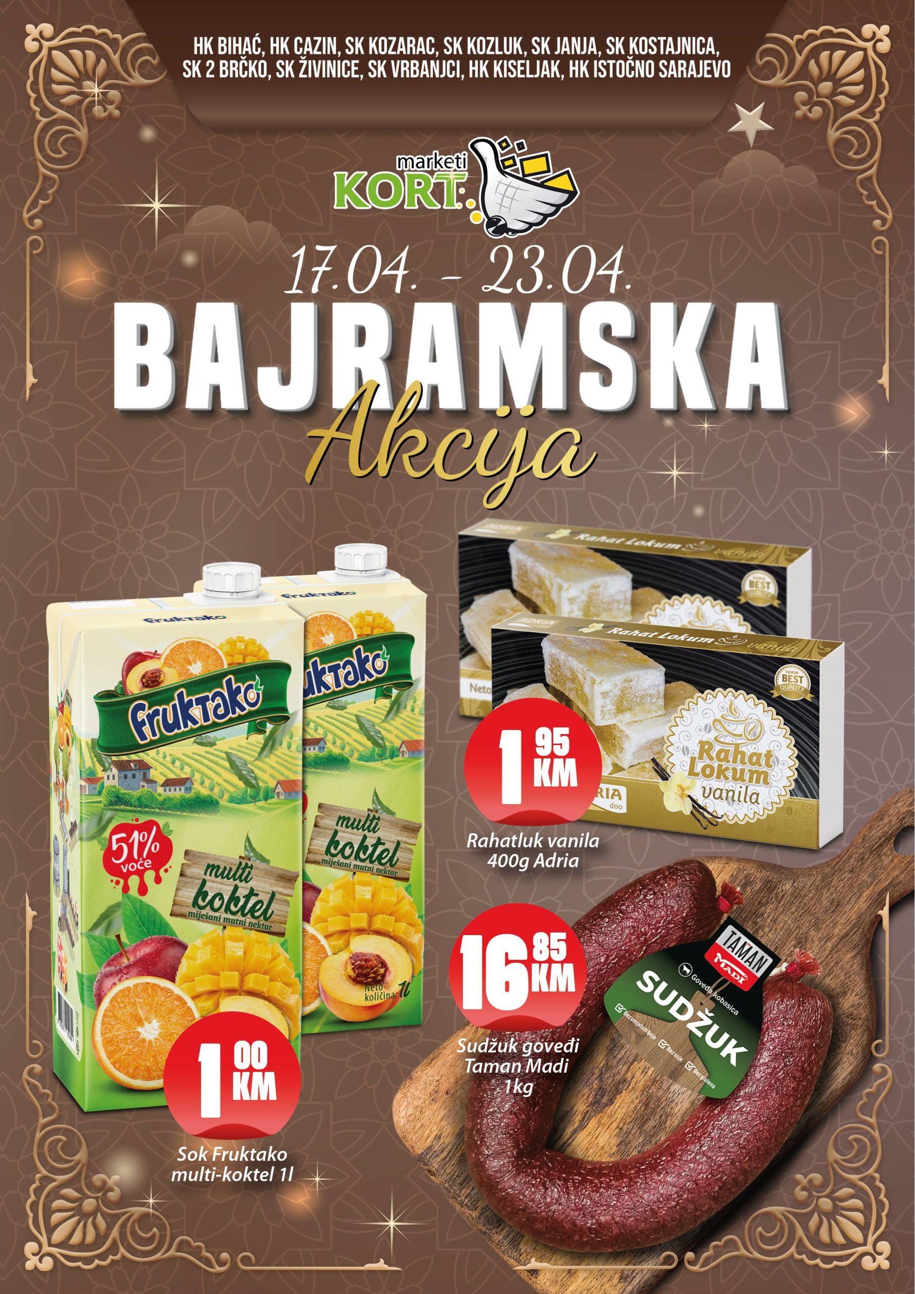 Kort marketi BAJRAMSKA AKCIJA 17-23.4.2023. 