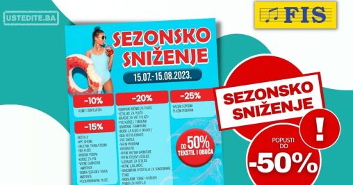 Fis SEZONSKO SNIŽENJE 15.7-15.8.2023.