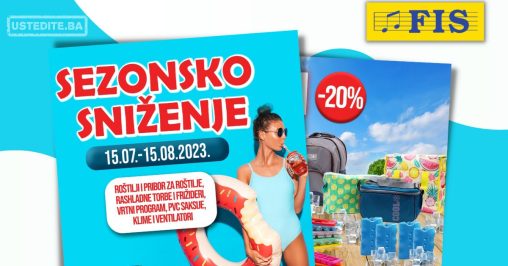 Fis SEZONSKO SNIŽENJE za ljetno osvježenje - akcija do 15.8.2023.