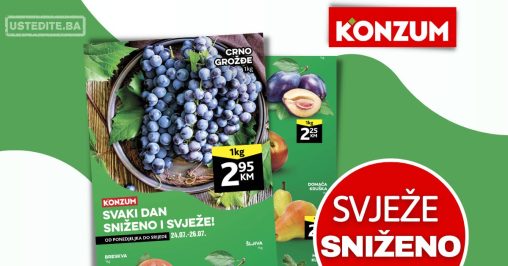 Konzum akcija SVJEŽA PONUDA 24-26.7.2023.