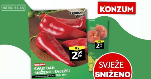 Konzum AKCIJA ZA POČETAK SEDMICE 21-23.8.2023.