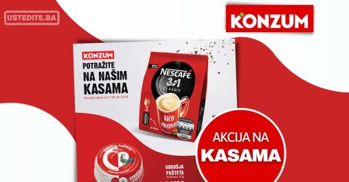 Konzum AKCIJA NA KASAMA 21-23.8.2023.