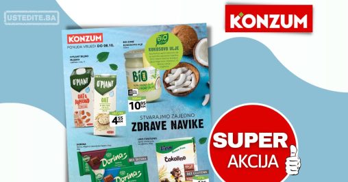 Konzum akcija ZDRAVE NAVIKE - sniženje do 8.10.2023.