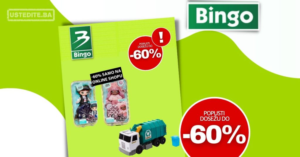 Bingo ONLINE SHOP - sniženje do 60% - akcija do 1.10.2023.