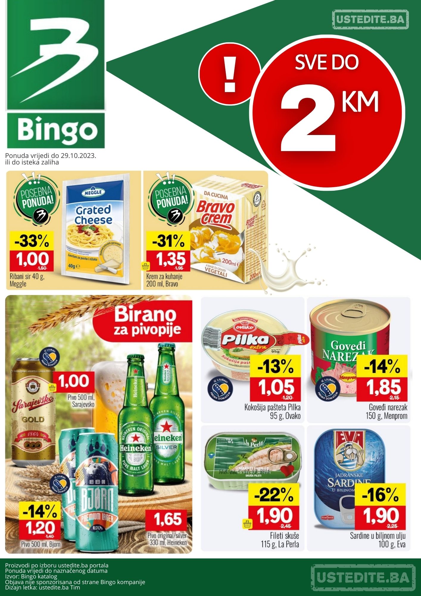 Bingo SVE DO 2 KM - sniženje do 29.10.2023. 