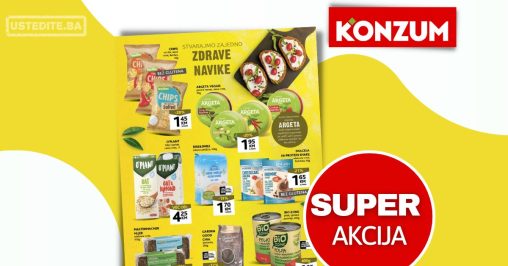 Konzum akcija ZDRAVE NAVIKE - sniženje do 22.10.2023.