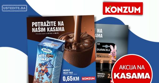 Konzum AKCIJA NA KASAMA - sniženje do 8.10.2023.