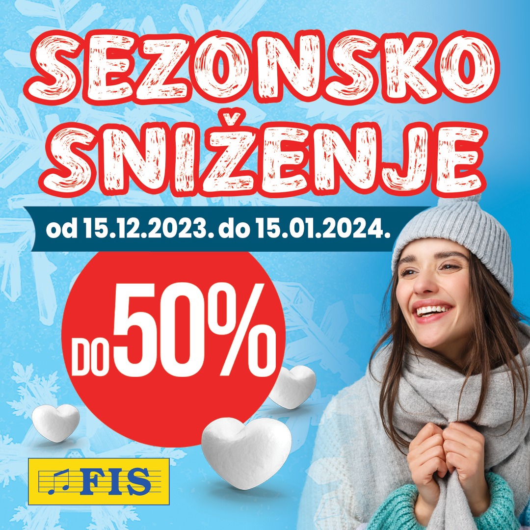 Fis SEZONSKO SNIŽENJE do 50% - akcija do 15.1.2024.