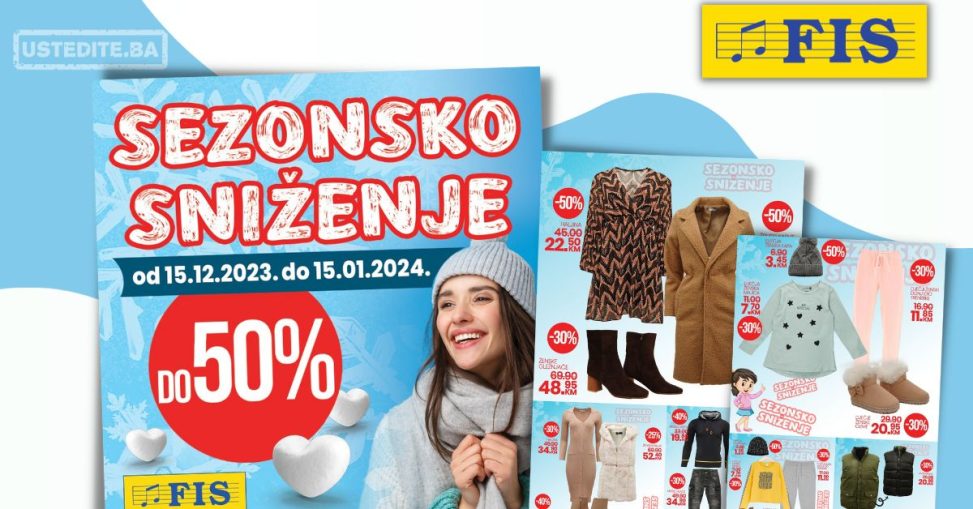 Fis SEZONSKO SNIŽENJE do 50% - akcija do 15.1.2024.