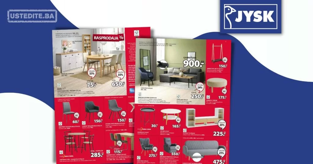 Jysk RASPRODAJA akcija do 31.1.2024. ustedite.ba