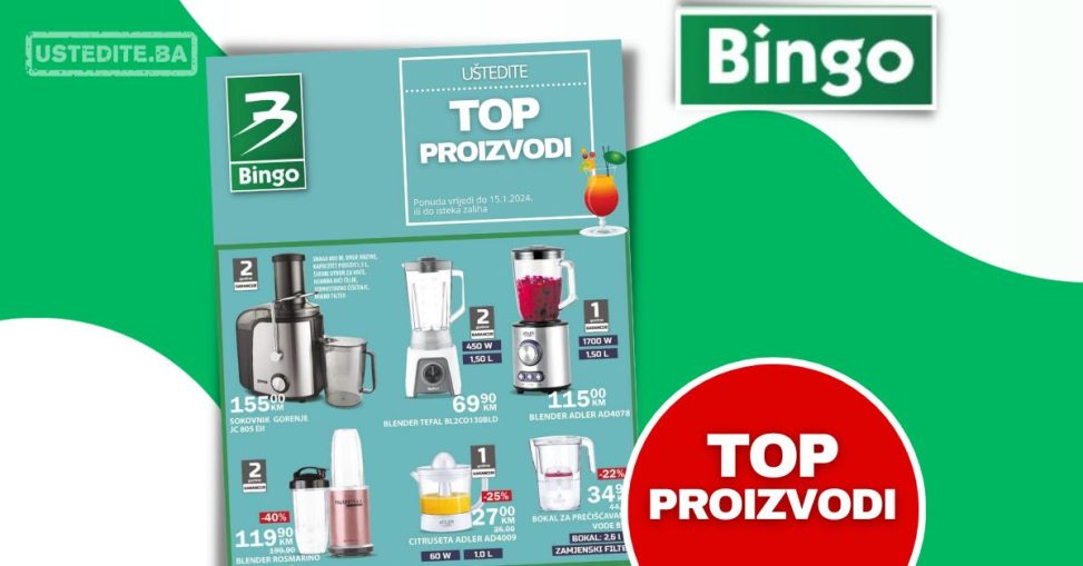 Bingo TEHNIKA - TOP PROIZVODI - sniženje do 14.1.2024.