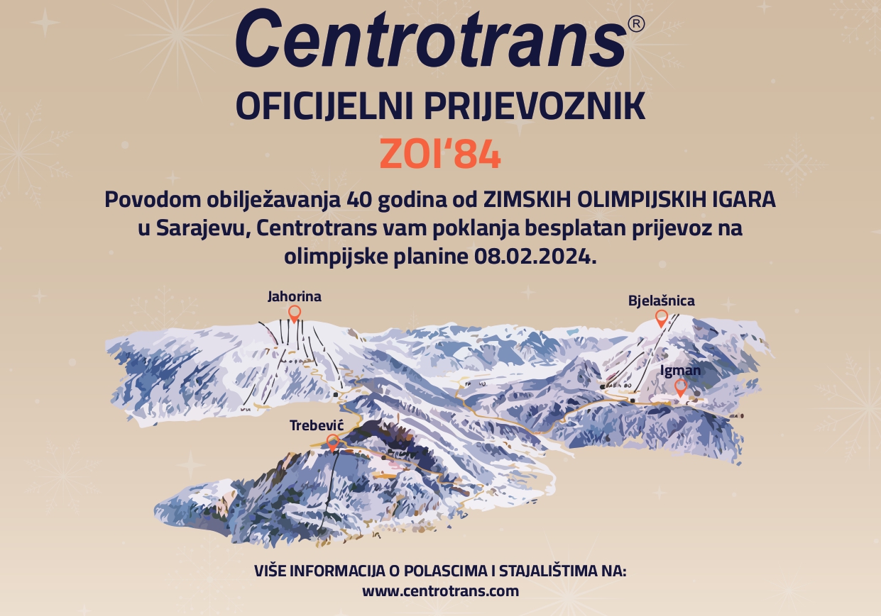 Centrotrans BESPLATAN PREVOZ do olimpijskih ljepotica - 8.2.2024. 