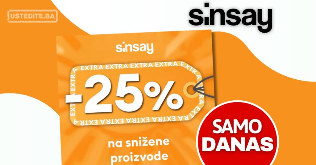 Sinsay SNIŽENJE - Dodatnih 25% na već sniženo!