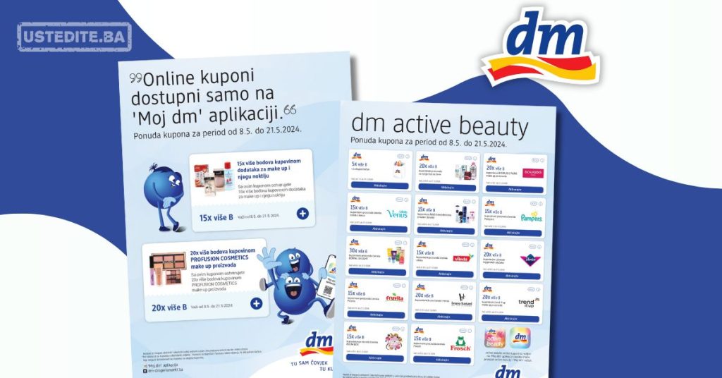 dm KUPONI – dm active beauty – popusti do 21.5.2024.