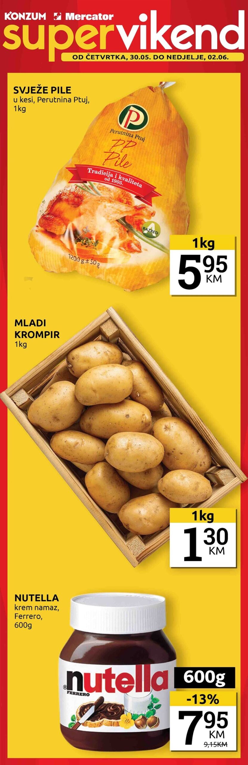 Konzum vikend akcija 30.5-2.6.2024. 