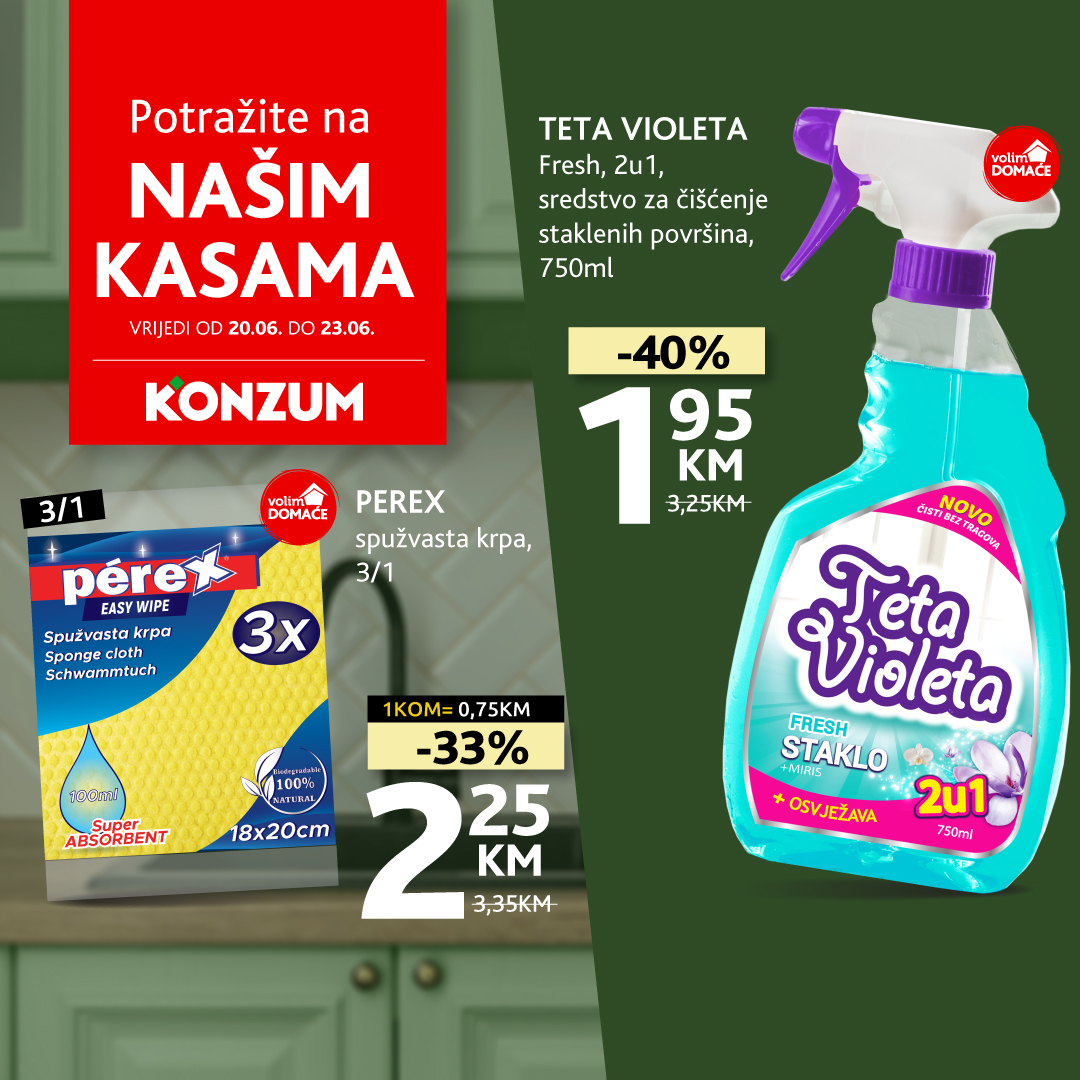 Konzum AKCIJA NA KASAMA 20-23.6.2024. 