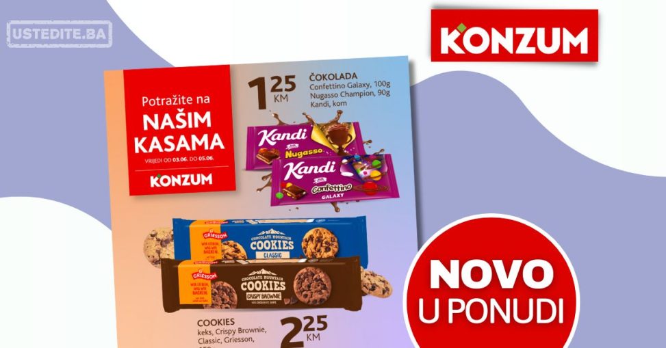 Konzum akcija na kasama 3-5.6.2024.