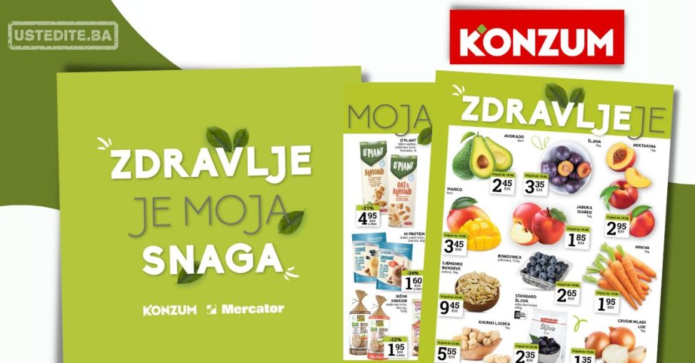 Konzum katalog ZDRAVLJE - sniženja do 30.6.2024.