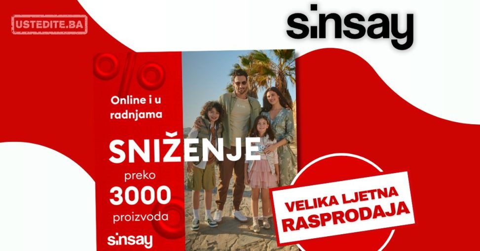 Sinsay SNIŽENJE preko 3.000 proizvoda!