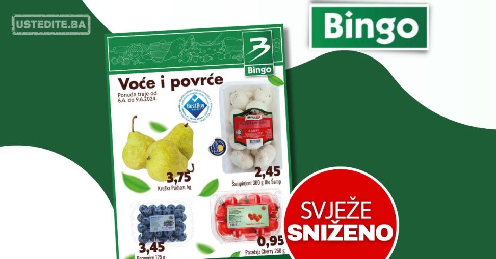 Bingo akcija SVJEŽA PONUDA 6-9.6.2024.