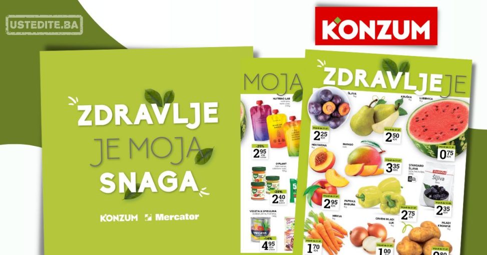 Konzum katalog ZDRAVE NAMIRNICE 29.7-11.8.2024.