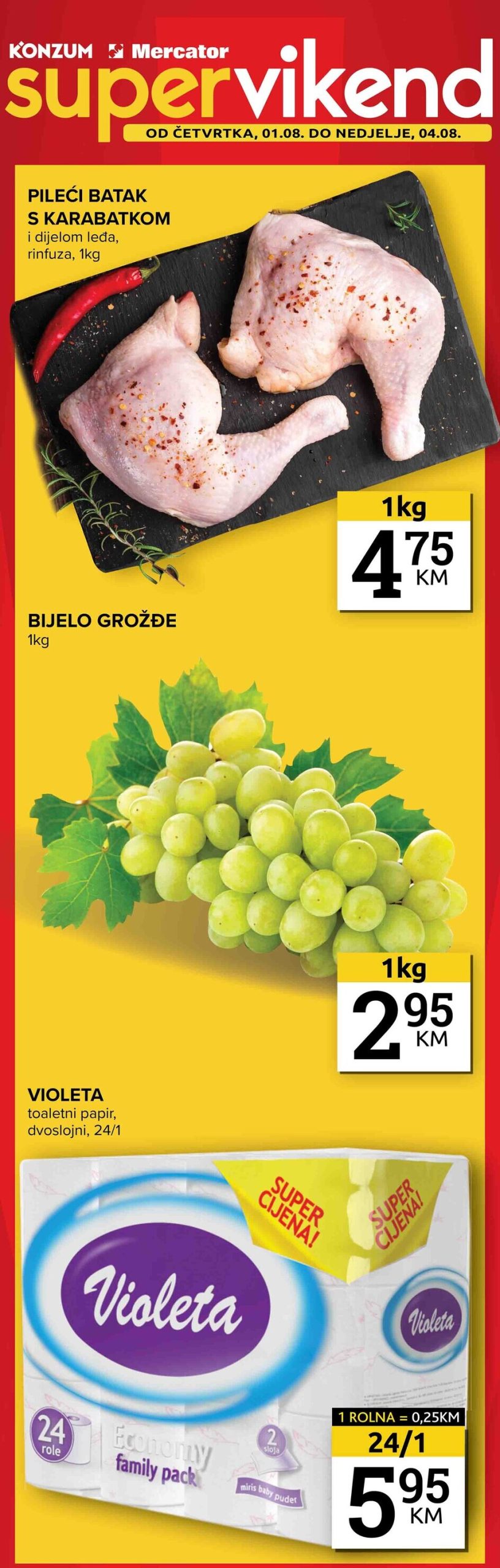 Konzum vikend akcija 1-4.8.2024. 