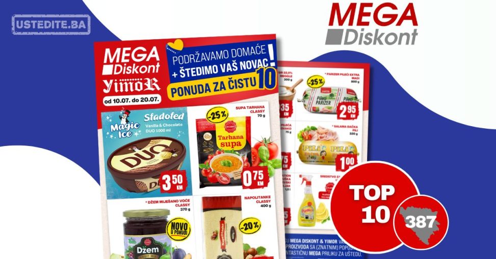 Mega Diskont katalog KUPUJMO DOMAĆE 10-20.7.2024.