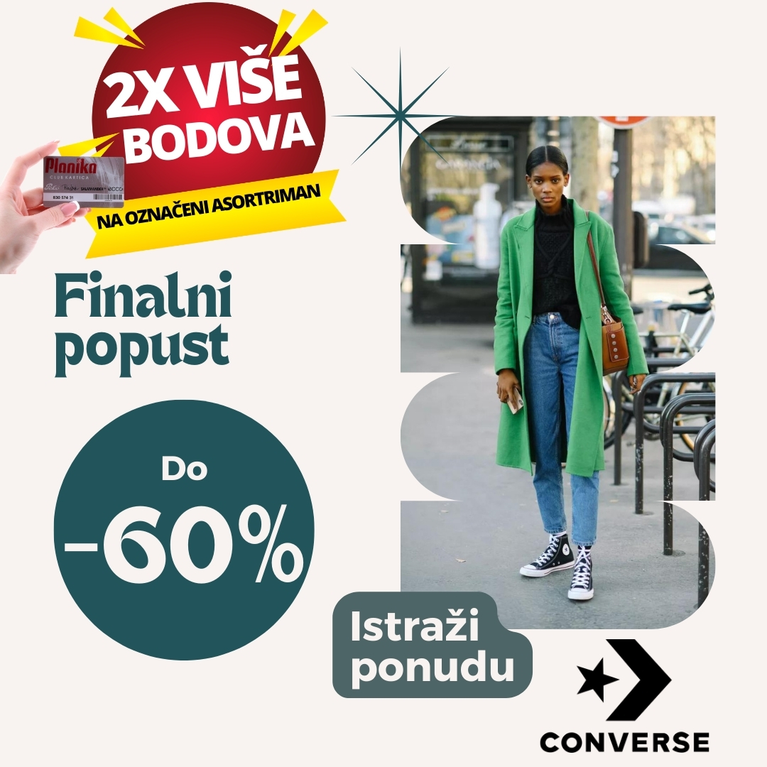 Planika SNIŽENJE - Converse patike snižene do 60% - 