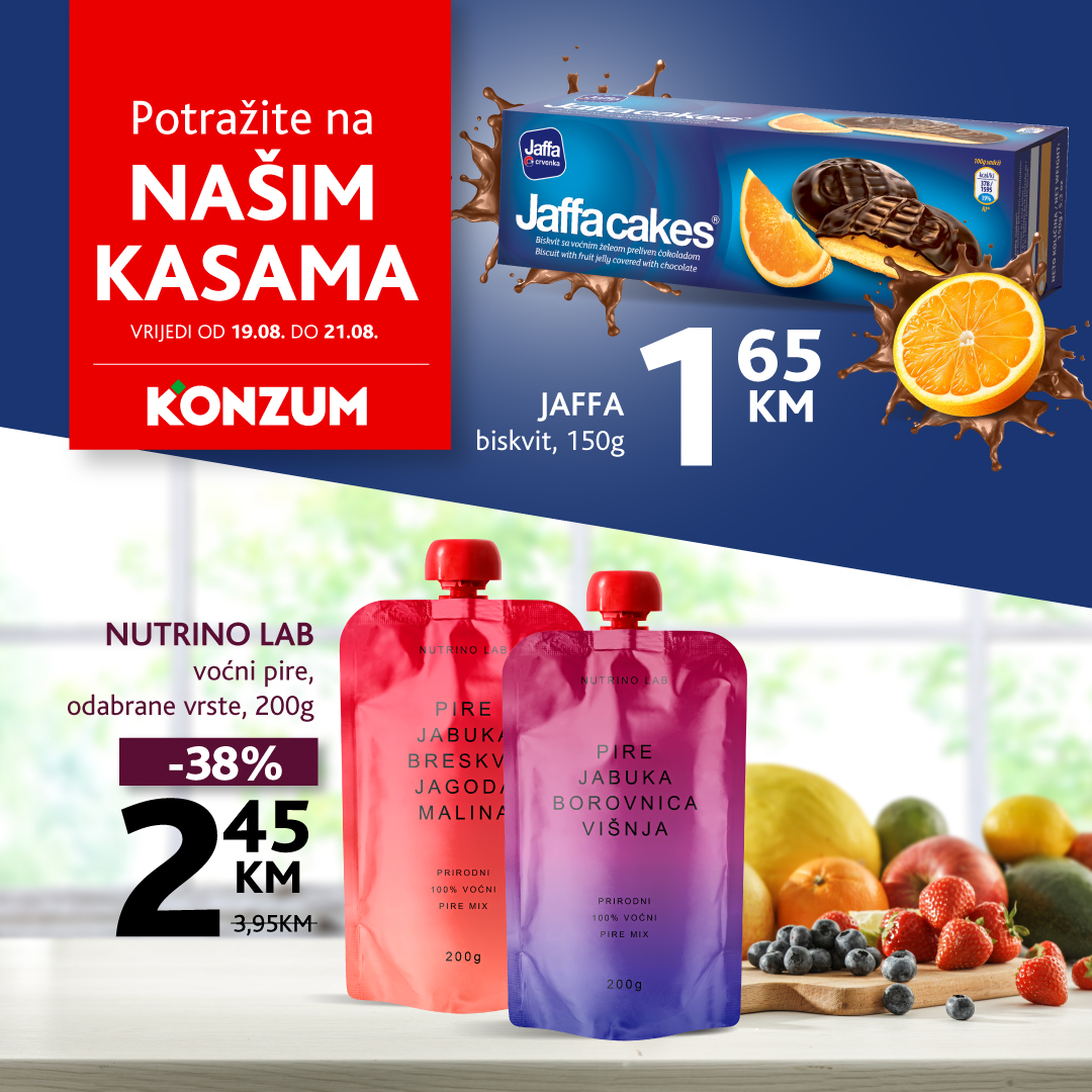 Konzum AKCIJA NA KASAMA 19-21.8.2024. 