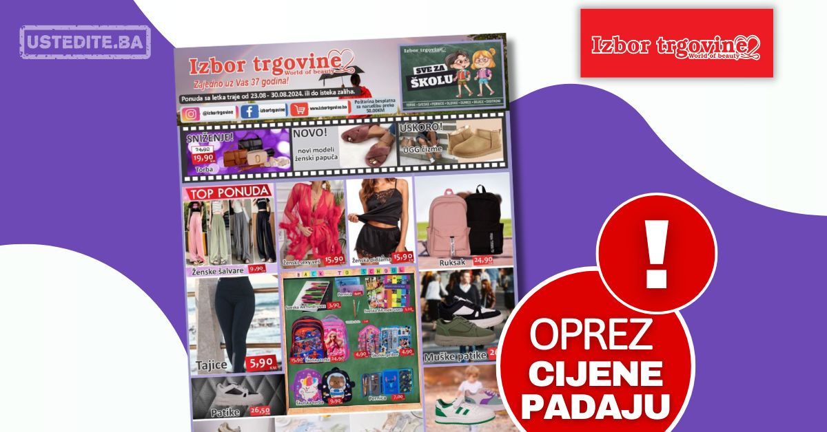 Izbor trgovine katalog 23-30.8.2024. - ustedite.ba