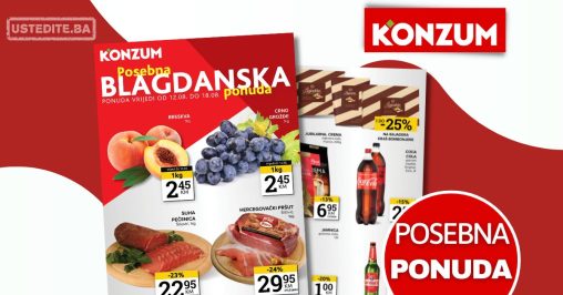 Konzum katalog POSEBNA BLAGDANSKA PONUDA 12-18.8.2024.