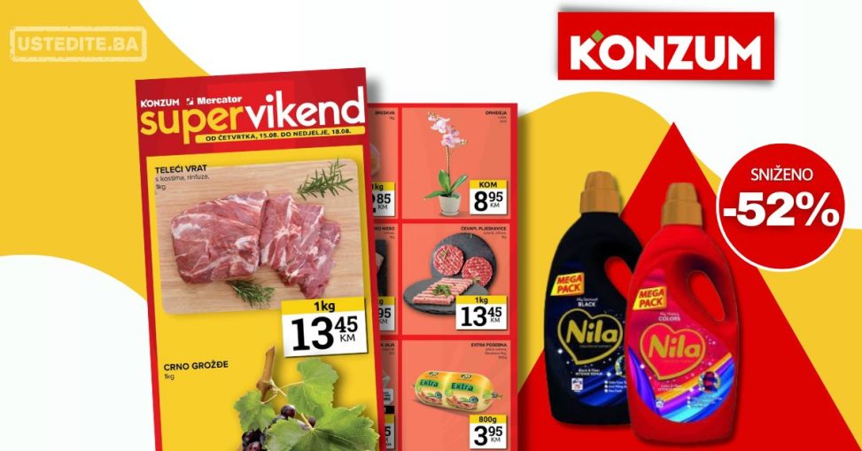 Konzum vikend akcija 15-18.8.2024.