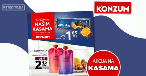 Konzum AKCIJA NA KASAMA 19-21.8.2024.