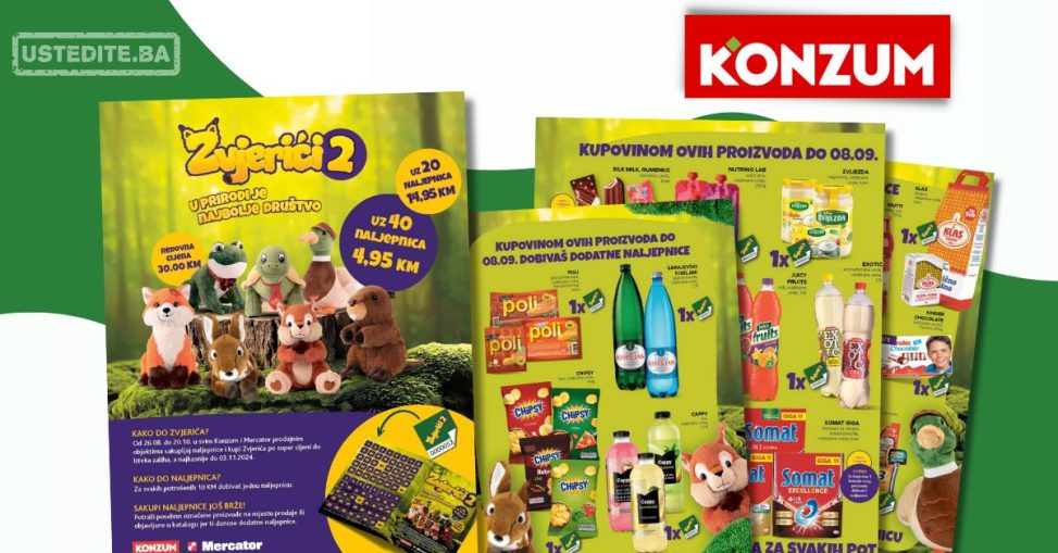 Konzum ZVJERIĆI 2 - ponuda do 8.9.2024.