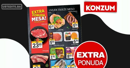 Konzum EXTRA PONUDA MESA - akcija do 8.9.2024.