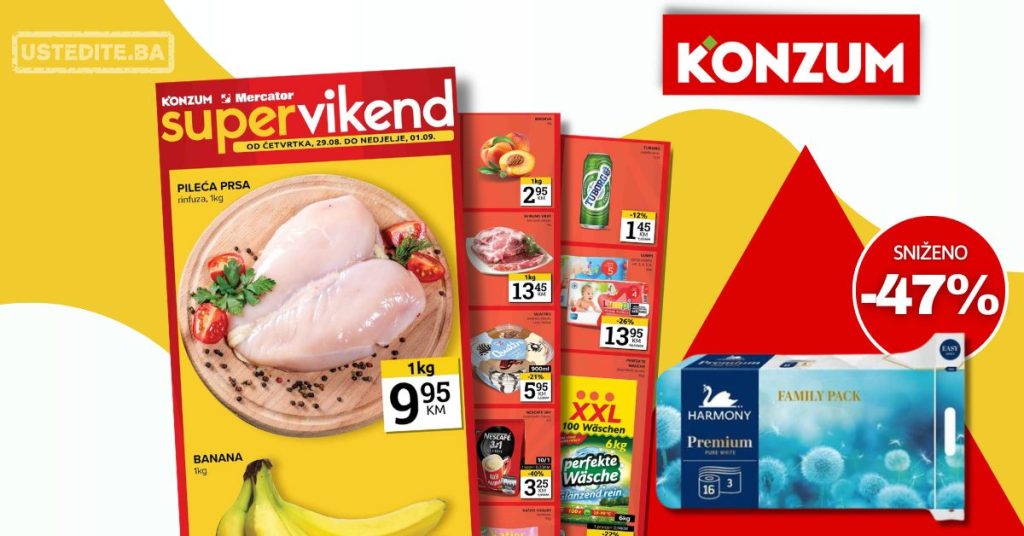 Konzum vikend akcija 29.8-1.9.2024.