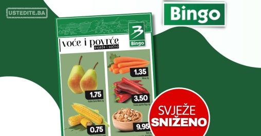 Bingo akcija VOĆE I POVRĆE 8-11.8.2024.