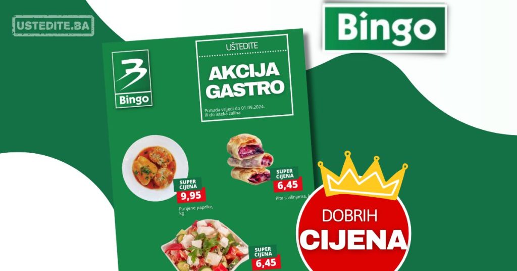 Bingo akcija GASTRO - sniženje do 1.9.2024.