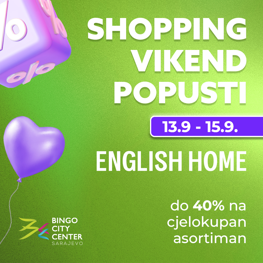 Bingo City Center SHOPPING VIKEND POPUSTI 13-15.9.2024.