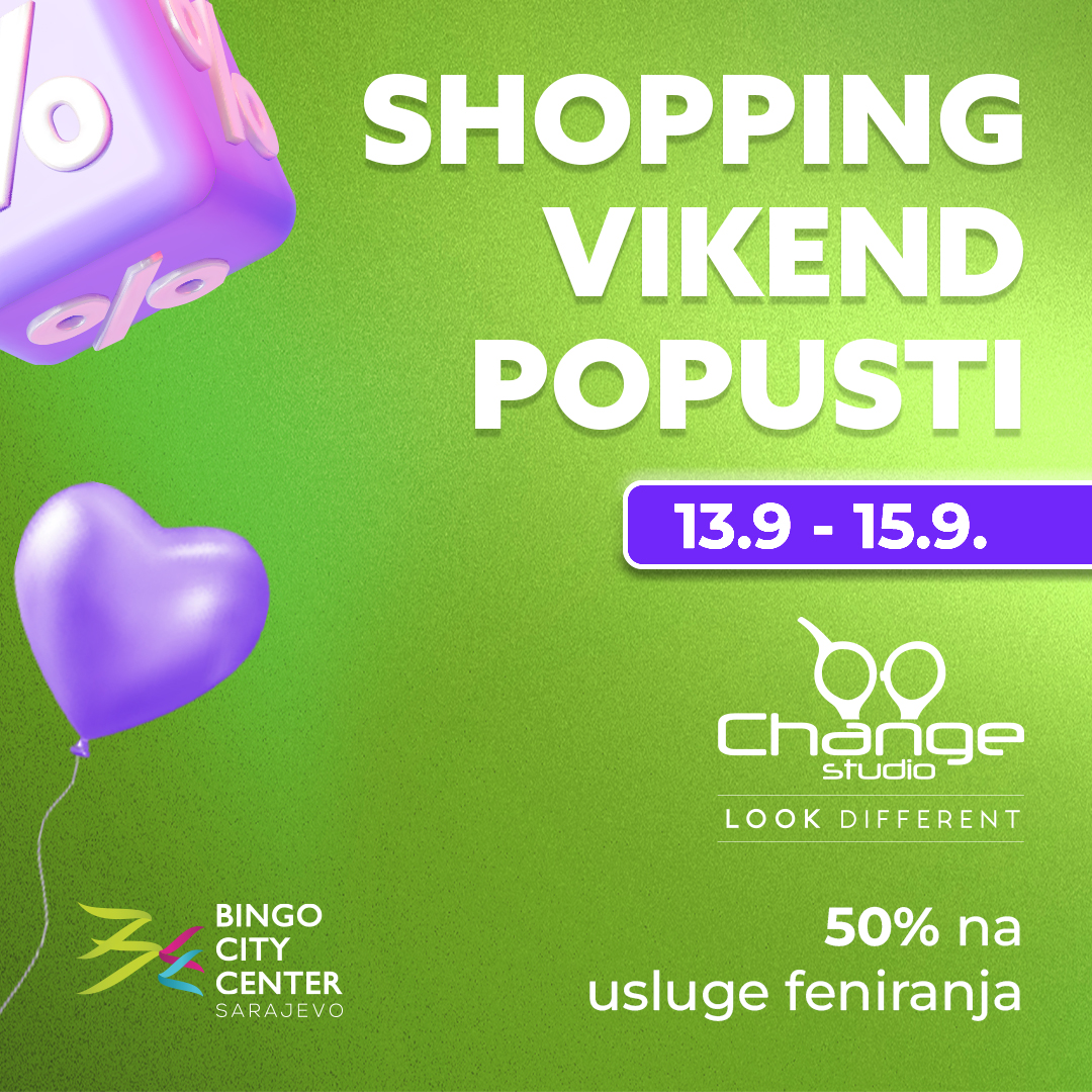 Bingo City Center SHOPPING VIKEND POPUSTI 13-15.9.2024.