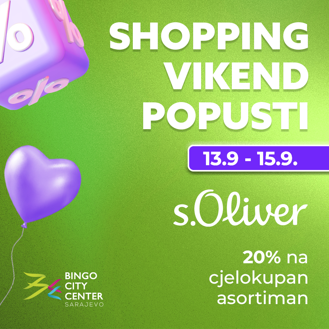 Bingo City Center SHOPPING VIKEND POPUSTI 13-15.9.2024.