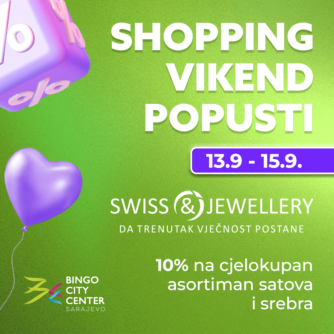 Bingo City Center SHOPPING VIKEND POPUSTI 13-15.9.2024.