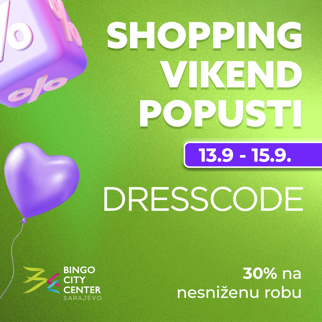 Bingo City Center SHOPPING VIKEND POPUSTI 13-15.9.2024.