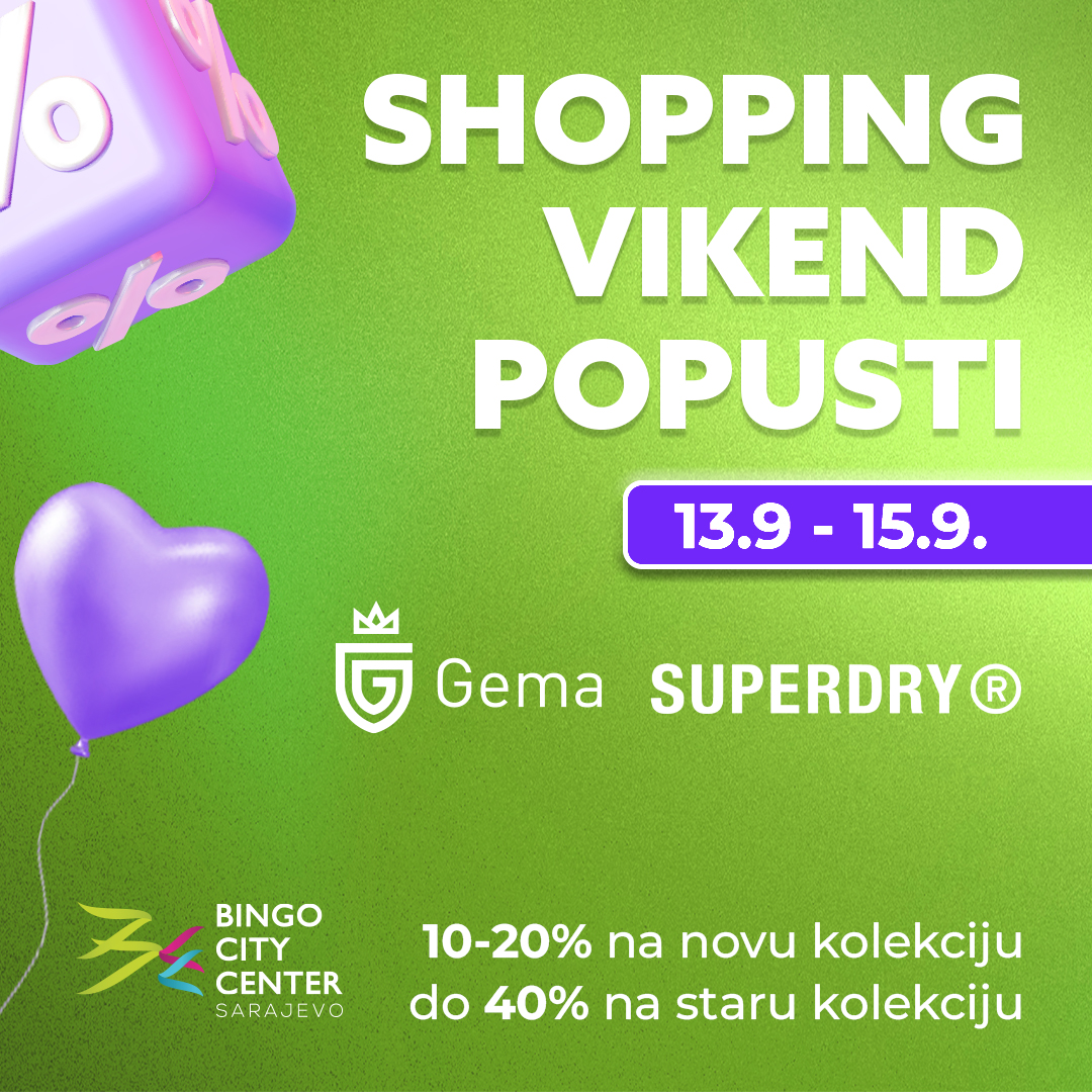 Bingo City Center SHOPPING VIKEND POPUSTI 13-15.9.2024.