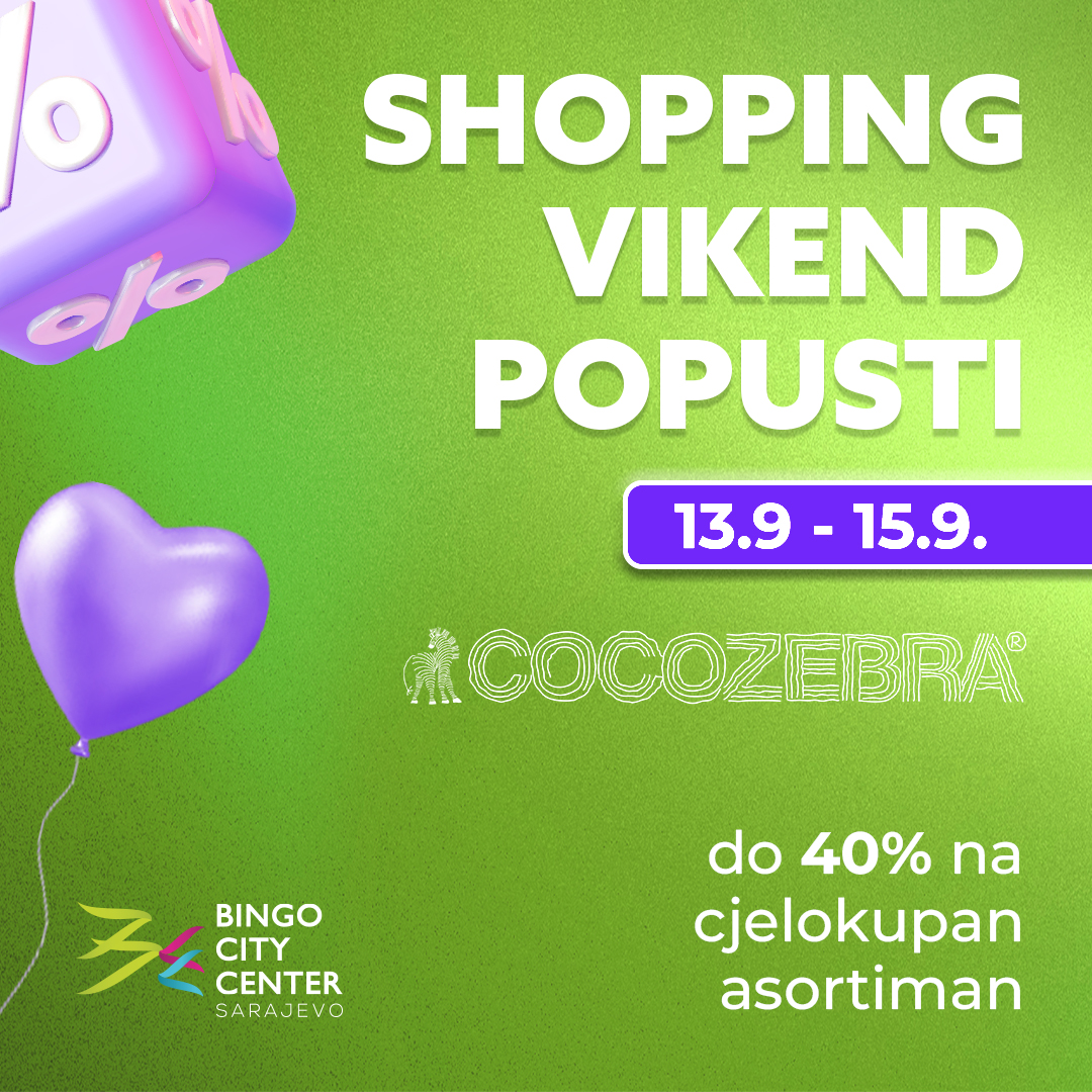 Bingo City Center SHOPPING VIKEND POPUSTI 13-15.9.2024.