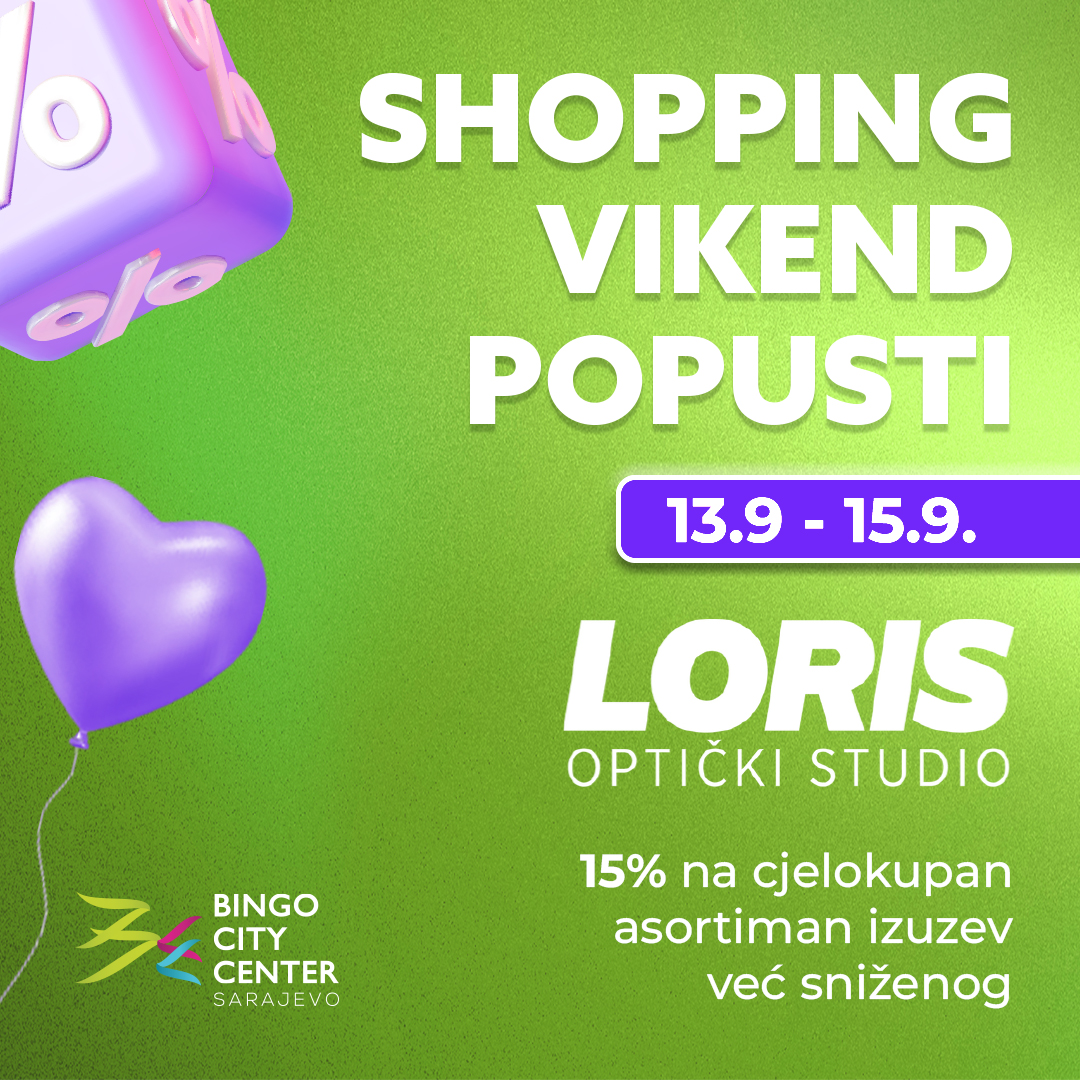 Bingo City Center SHOPPING VIKEND POPUSTI 13-15.9.2024.