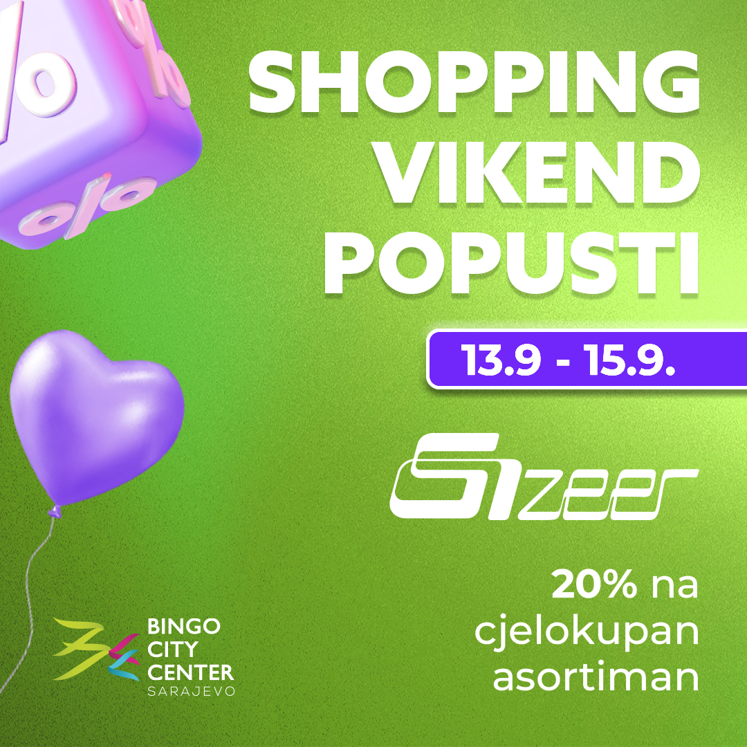 Bingo City Center SHOPPING VIKEND POPUSTI 13-15.9.2024.