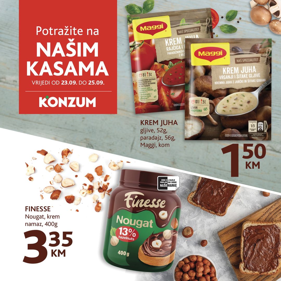 Konzum AKCIJA NA KASAMA 23-25.9.2024. 