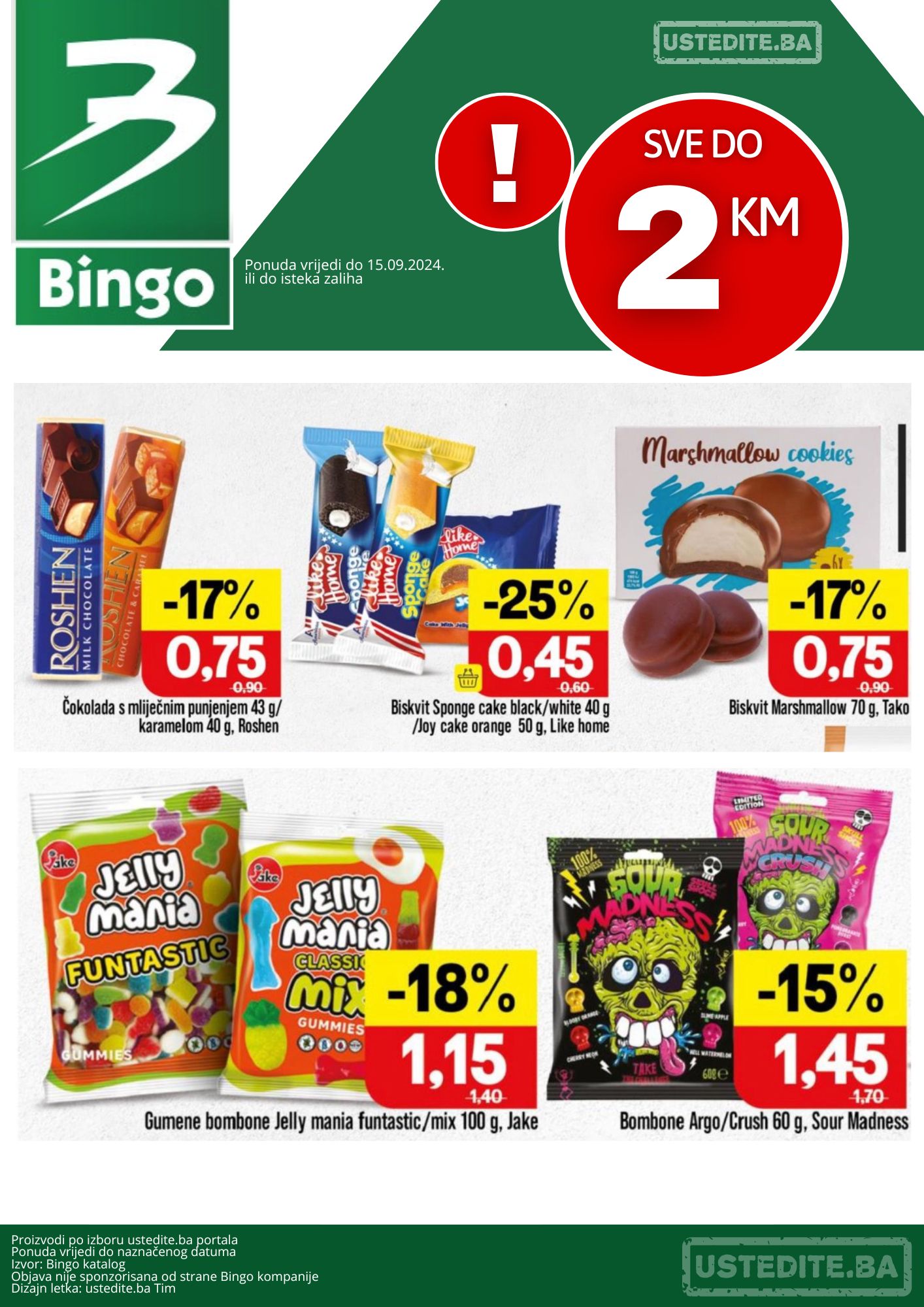 Bingo SVE DO 2 KM - sniženje do 15.9.2024.